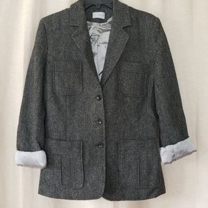 Vintage Gray Wool Blazer